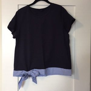 J Crew tee with bow detail
